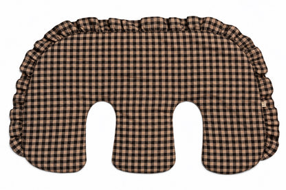 Ruffle Twins Gingham Nursing Pillow Cover