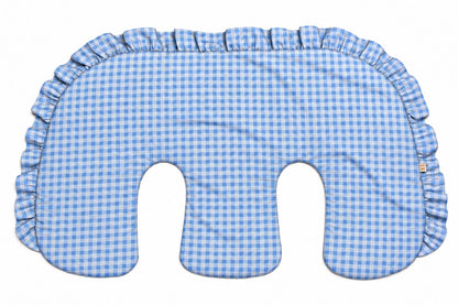 Ruffle Twins Gingham Nursing Pillow Cover