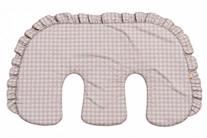 Ruffle Twins Gingham Nursing Pillow Cover