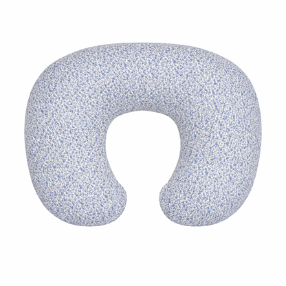 Blue Floral Ruffle Nursing Pillow Cover