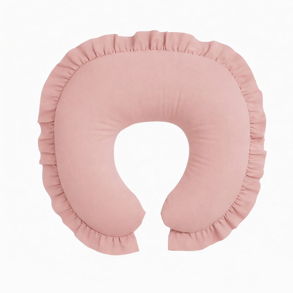 Pink Ruffle Nursing Pillow Cover