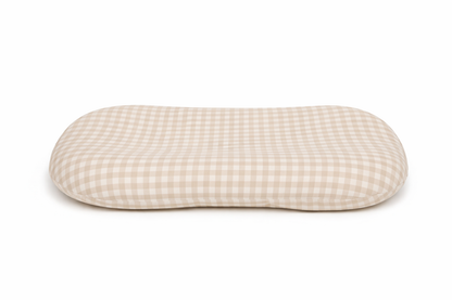 Beige Gingham Baby Lounger Cover