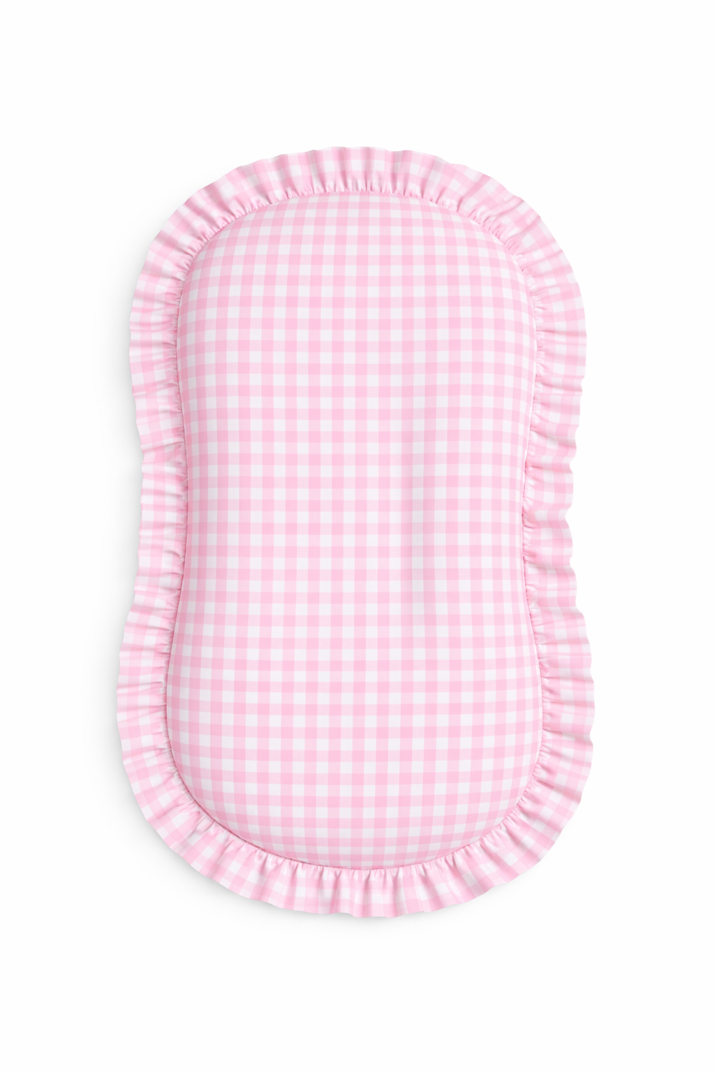 Pink Gingham Ruffle Baby Lounger Cover