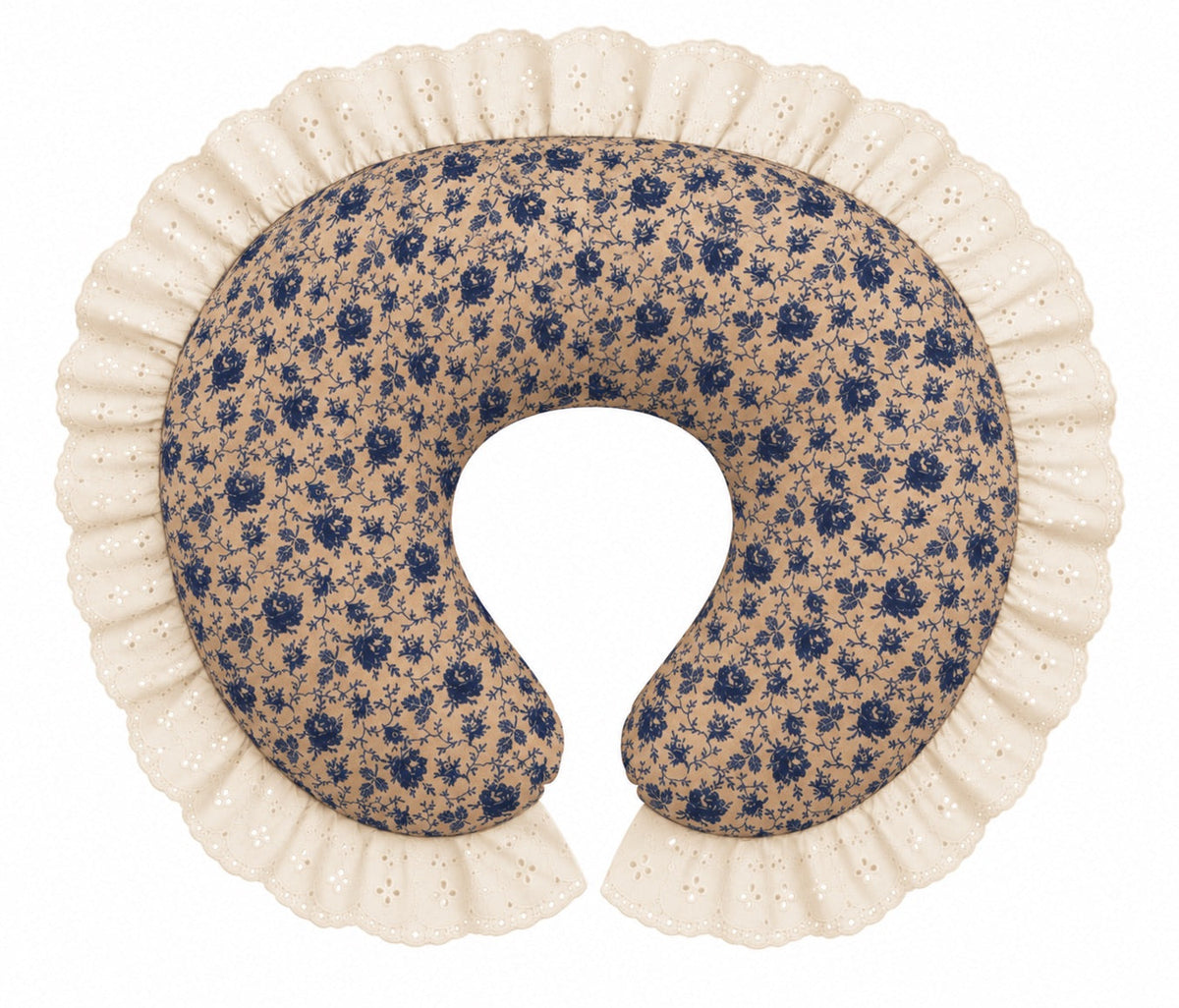 Ivory Eyelet Ruffle Original Nursing Pillow Cover