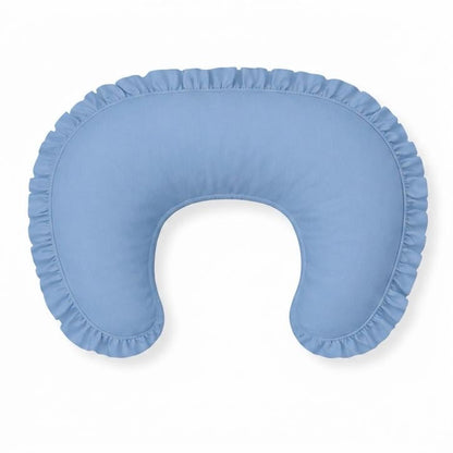 Blue Ruffle Nursing Pillow Cover