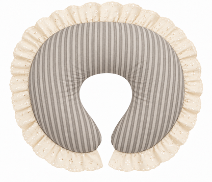 Ivory Eyelet Ruffle Original Nursing Pillow Cover