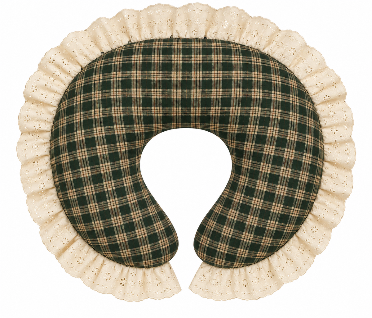 Ivory Eyelet Ruffle Original Nursing Pillow Cover