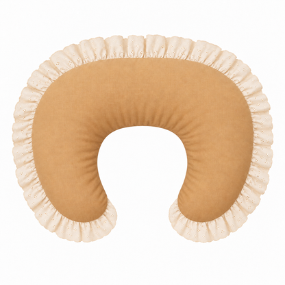 Ivory Eyelet Ruffle New Nursing Pillow Cover