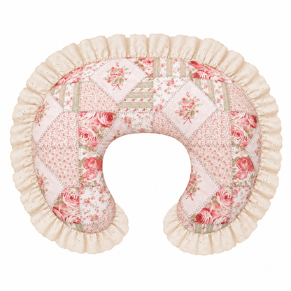 Ivory Eyelet Ruffle New Nursing Pillow Cover