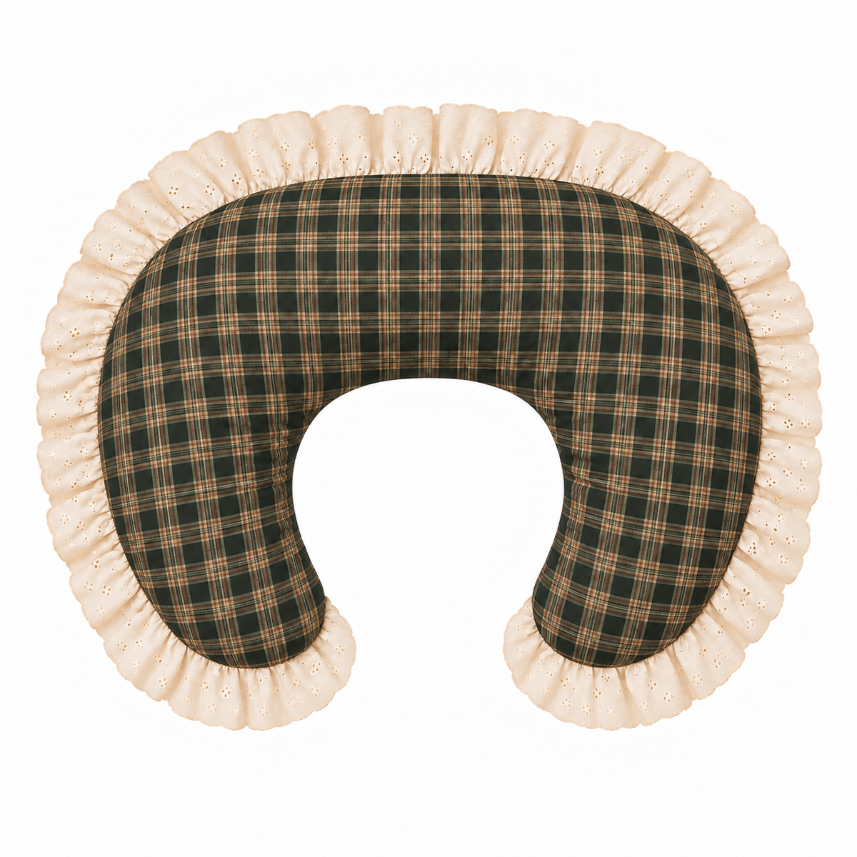 Ivory Eyelet Ruffle New Nursing Pillow Cover