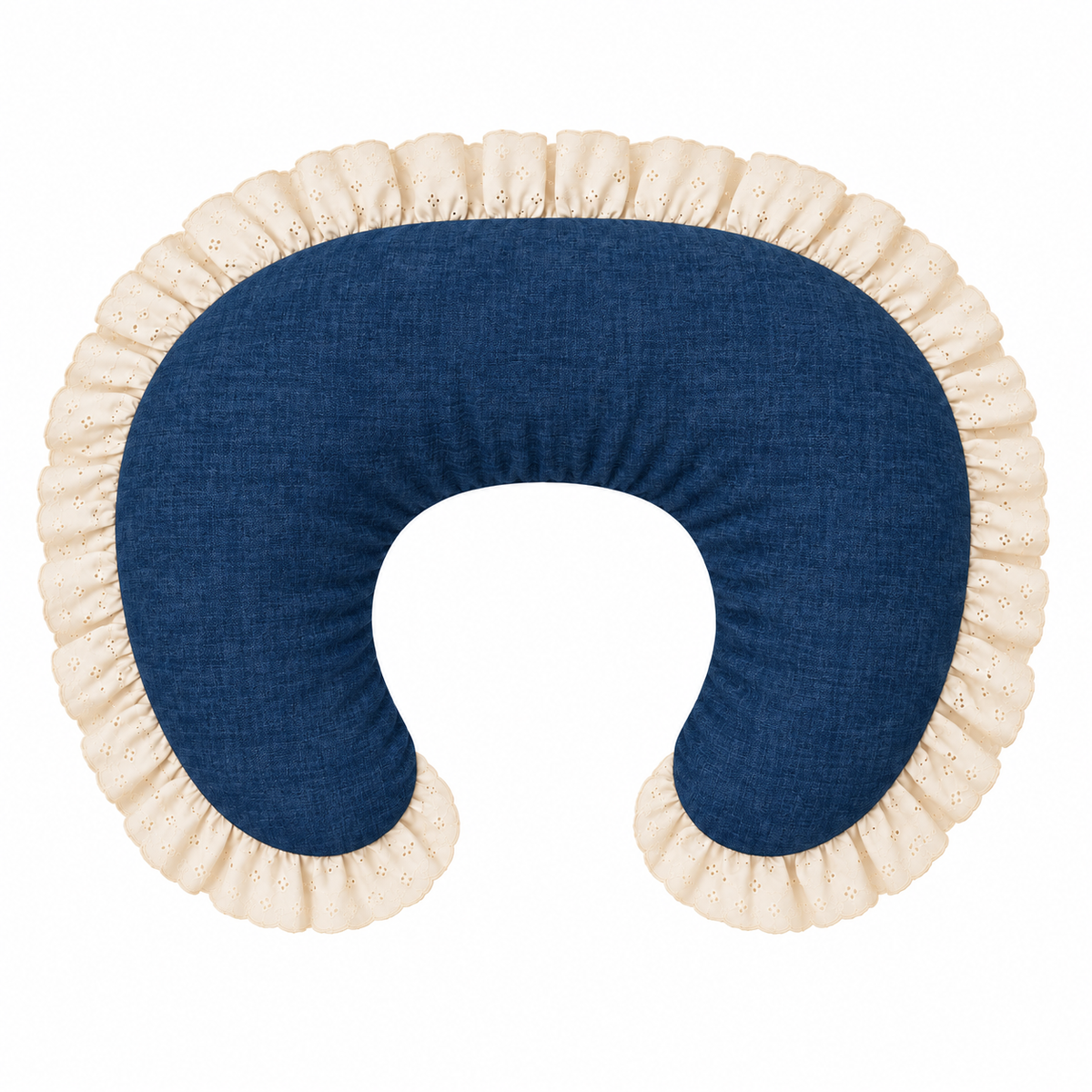 Ivory Eyelet Ruffle New Nursing Pillow Cover