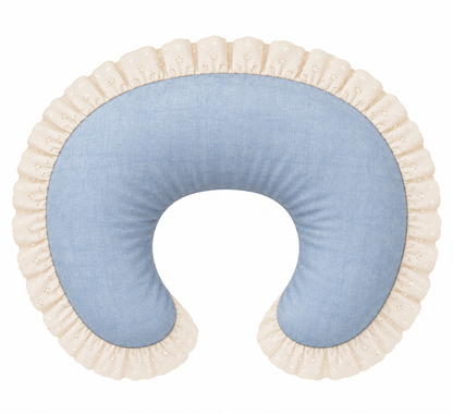 Ivory Eyelet Ruffle New Nursing Pillow Cover