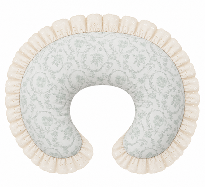 Ivory Eyelet Ruffle New Nursing Pillow Cover