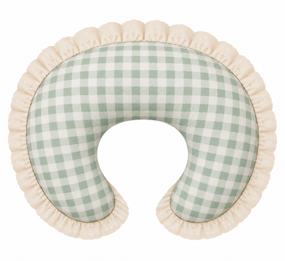 Ivory Eyelet Ruffle New Nursing Pillow Cover