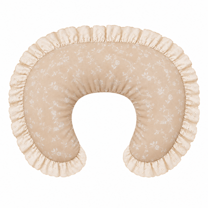 Ivory Eyelet Ruffle New Nursing Pillow Cover