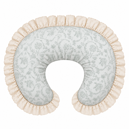 Ivory Eyelet Ruffle New Nursing Pillow Cover