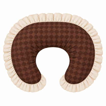 Ivory Eyelet Ruffle New Nursing Pillow Cover