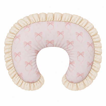 Ivory Eyelet Ruffle New Nursing Pillow Cover