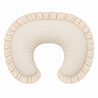 Ivory Eyelet Ruffle New Nursing Pillow Cover