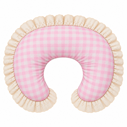 Ivory Eyelet Ruffle New Nursing Pillow Cover