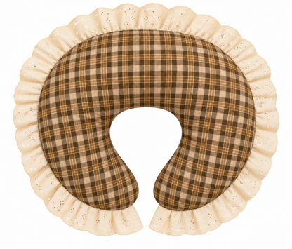 Ivory Eyelet Ruffle Original Nursing Pillow Cover