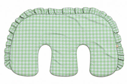 Ruffle Twins Gingham Nursing Pillow Cover