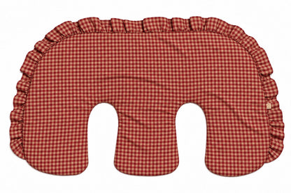 Ruffle Twins Gingham Nursing Pillow Cover