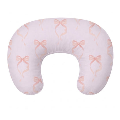 Pink Bow Ruffle Nursing Pillow Cover