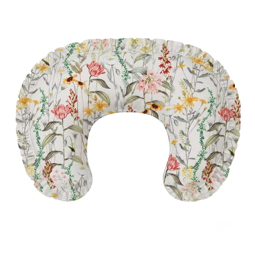 Wild Floral Ruffle Nursing Pillow Cover