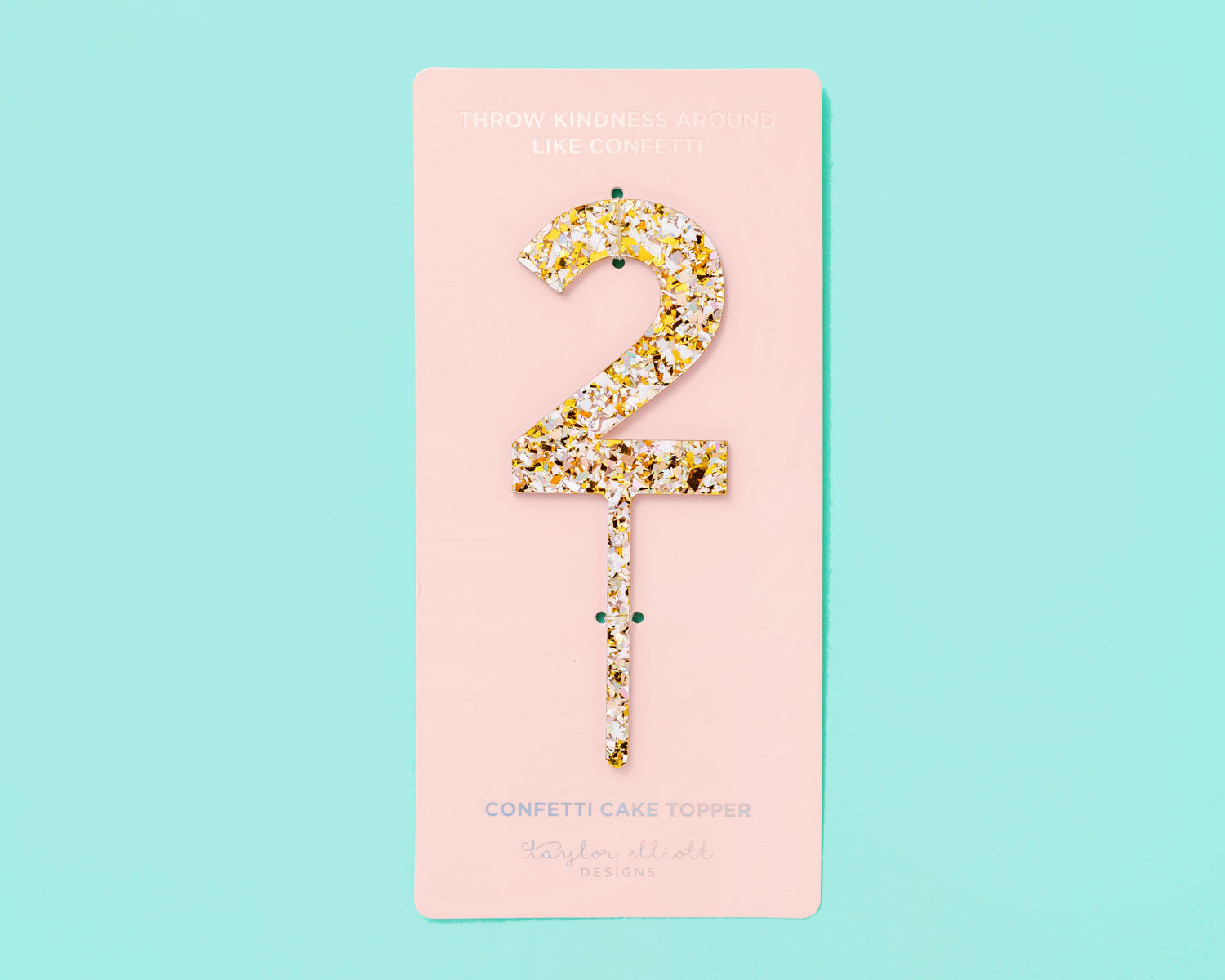 Pearl Confetti Cake Topper Numbers (0-9)