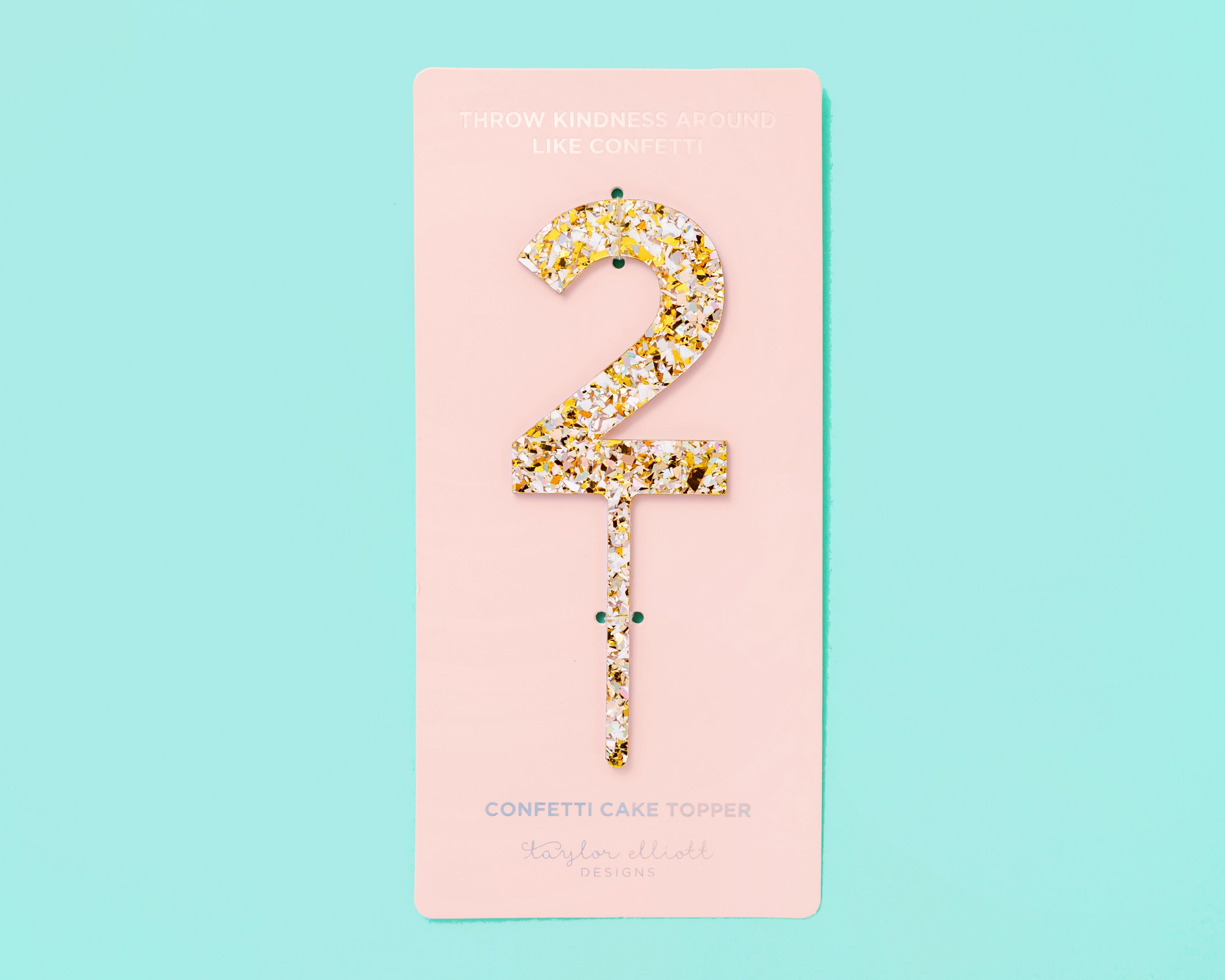 Pearl Confetti Cake Topper Numbers (0-9)