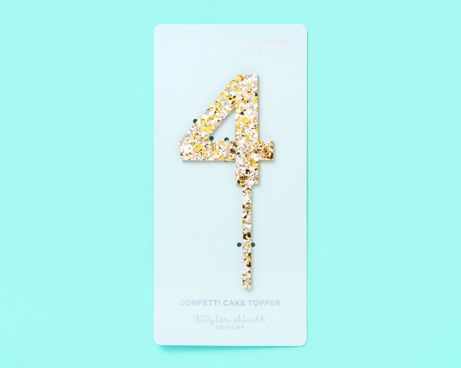 Pearl Confetti Cake Topper Numbers (0-9)