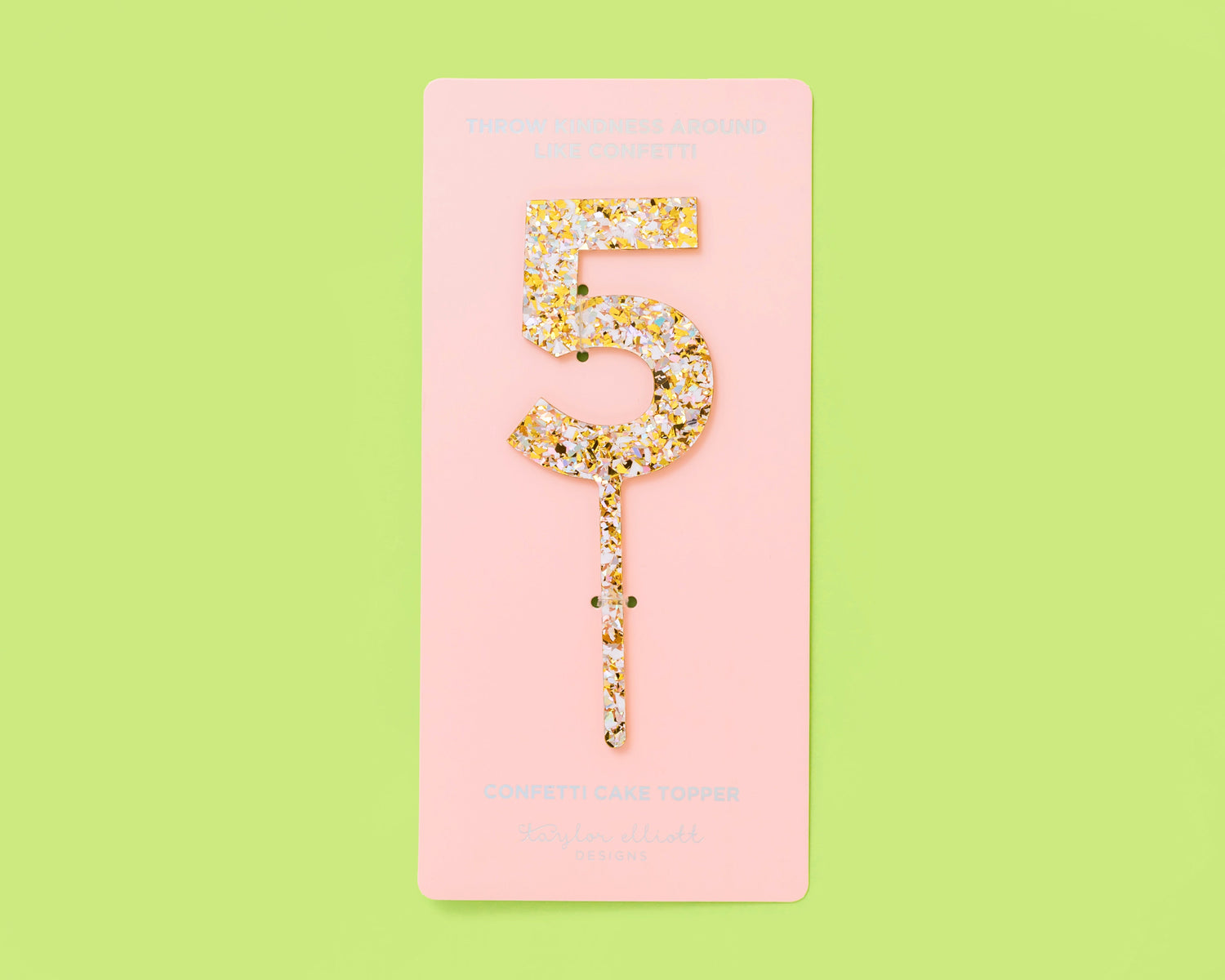 Pearl Confetti Cake Topper Numbers (0-9)