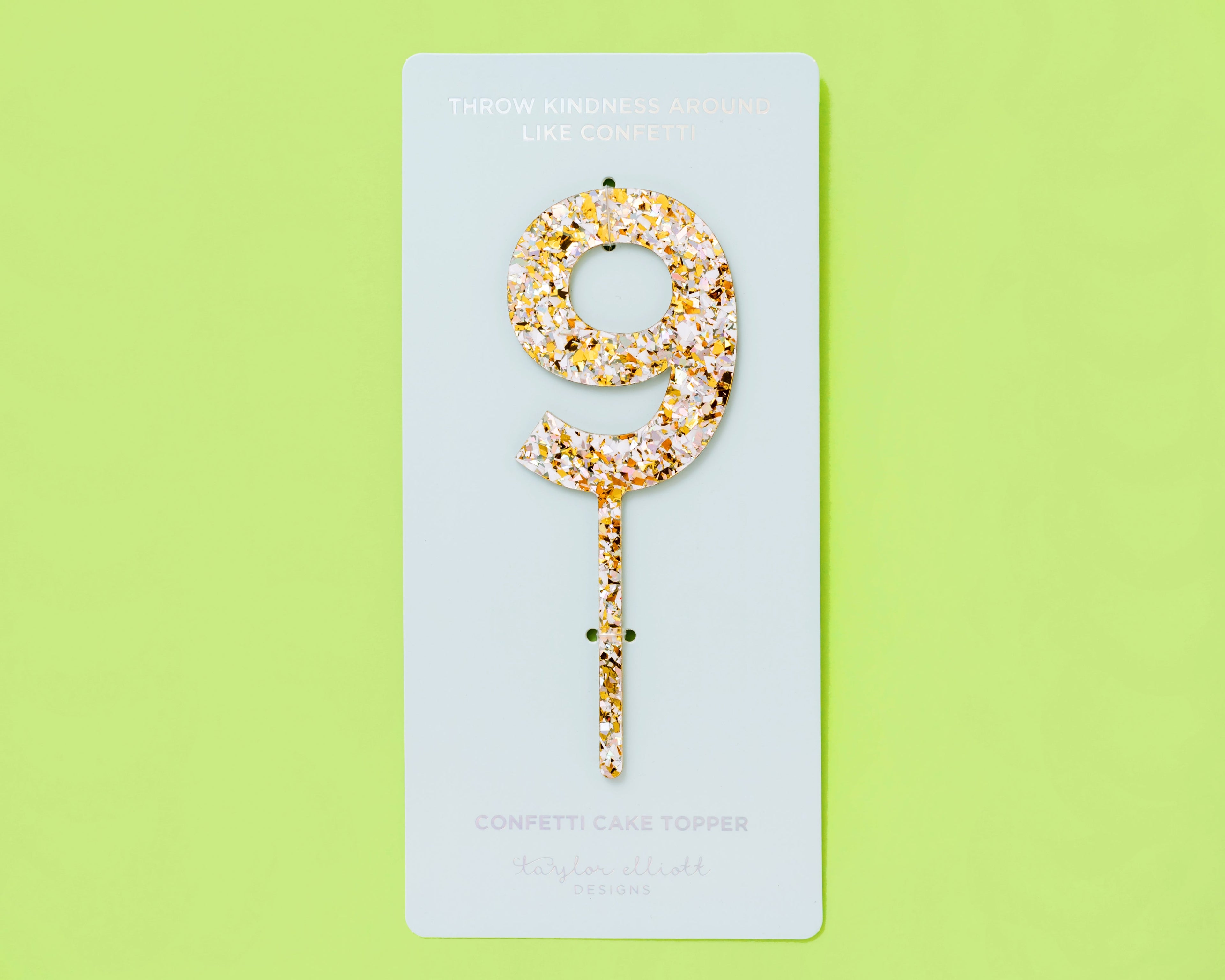 Pearl Confetti Cake Topper Numbers (0-9)