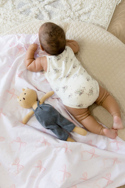 Ribbon Crib Quilted Blanket