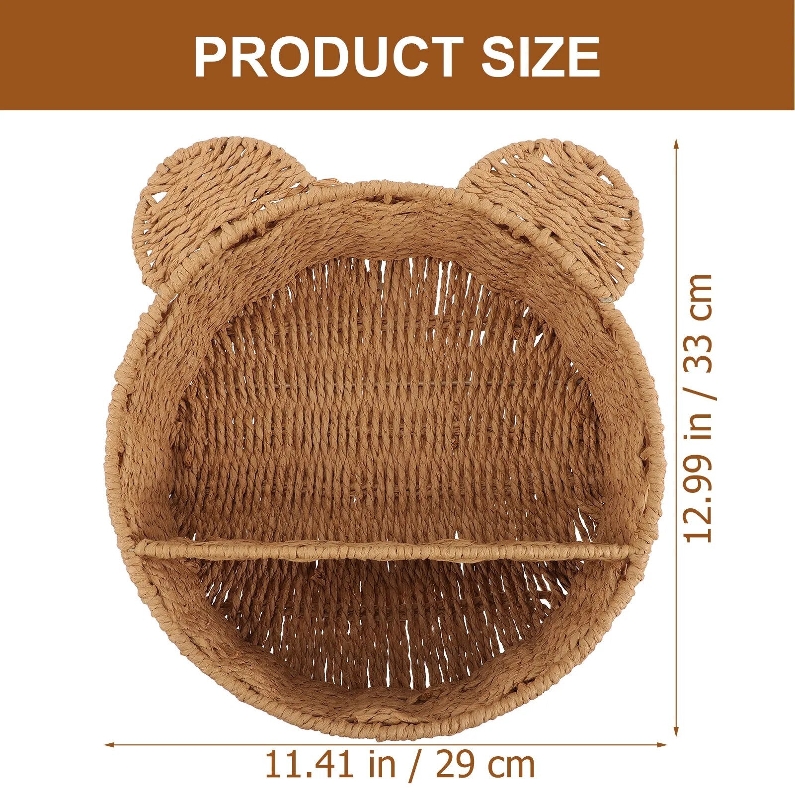 Rattan Teddy Bear Shelf, Floating Bear Shelf for Baby Nursery - Gathering Littles