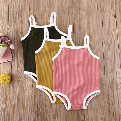 Baby Toddler Girl Ribbed Knit Bathing Suit