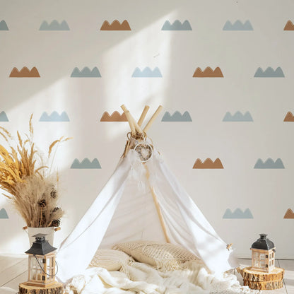 Mountain Wall Stickers for Kids Room, Mountain Nursery Wall Decals - Gathering Littles