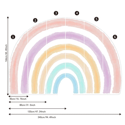 Watercolor Rainbow Nursery Wall Decals - Gathering Littles