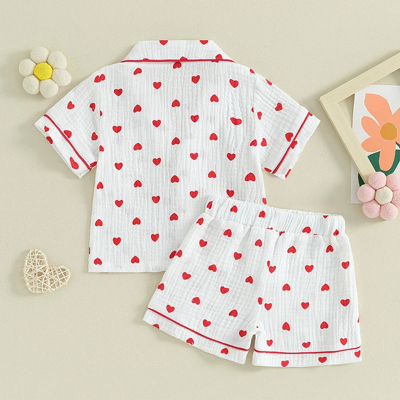 Toddler Baby Girl Pajamas Valentine s Day Pajama Set Gathering