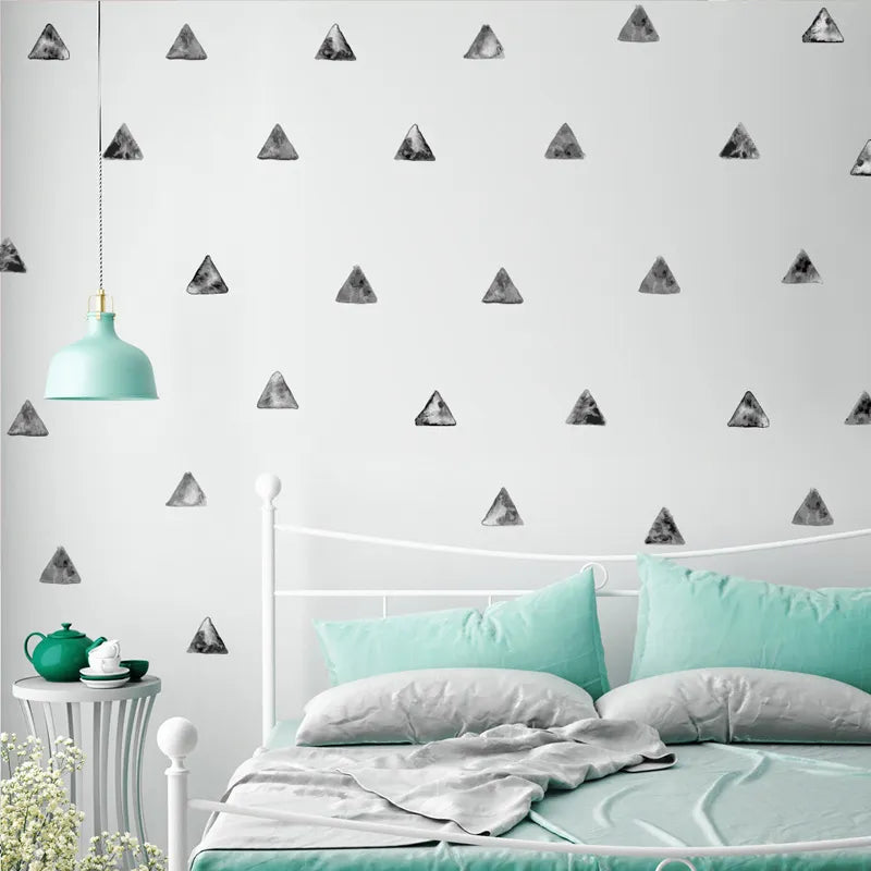 Baby Boys Triangles Wall Sticker For Kids Room Baby Boys Room Decorative Stickers Nursery Bedroom Kids Wall Stickers Home Decor - Gathering Littles