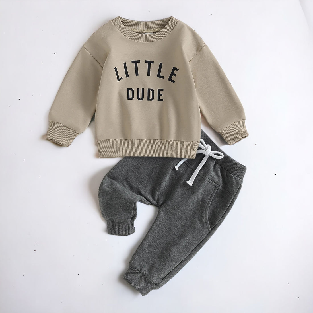 Little Dude Toddler Outfit Long Sleeve Sweatshirt and Pants Set - Gathering Littles