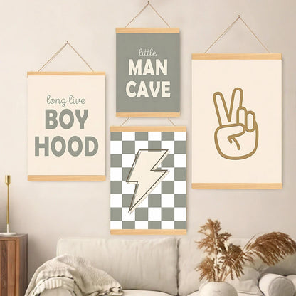 Big Boy Room Wall Decor - Boho Canvas Wall Hanging