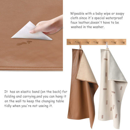 Portable Baby Changing Mat - Faux Leather - Gathering Littles