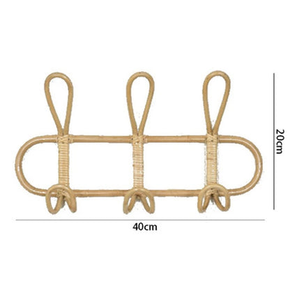 Bamboo Rattan Wall Hooks for Baby Nursery