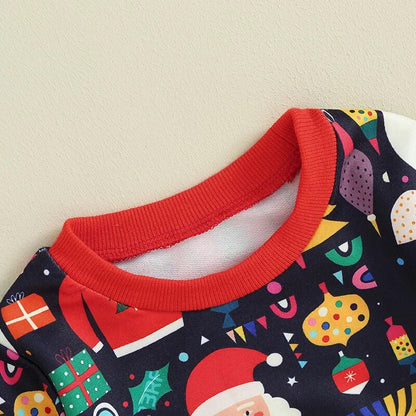 Toddler Christmas Outfit - Long Sleeve Sweatshirt and Pants Set - Gathering Littles