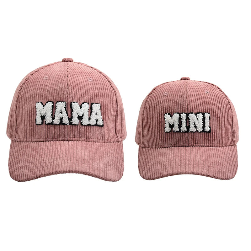 Mommy and Me Matching Corduroy Baseball Cap – Matching Hats for Mom and Child, Adjustable Corduroy Hat