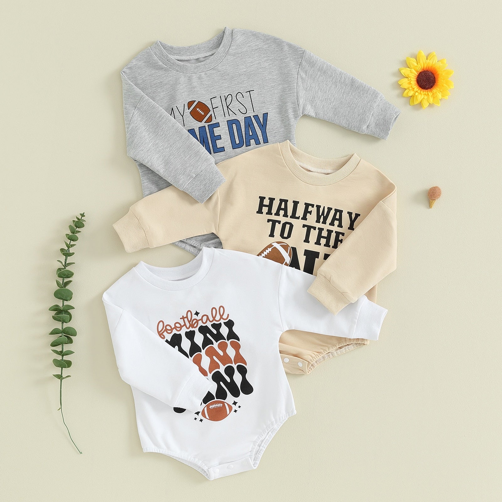 Infant Baby Game Sweatshirt Jumpsuit Cartoon Letter Print Long Sleeve Cotton Bodysuits Romper Toddler Baby Boys Clothes Tops - Gathering Littles