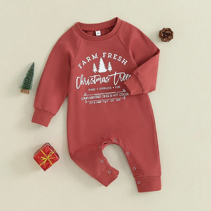 Christmas Tree Baby Onesie Jumpsuit - Gathering Littles