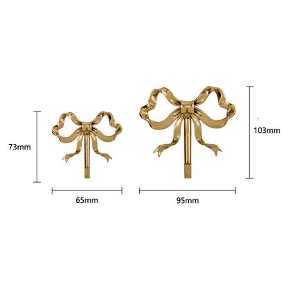 Nordic Retro Clothes Hook Coat Hook Bedroom Porch Bathroom Decoration Luxury Solid Brass Bow Shape Wall Hook - Gathering Littles